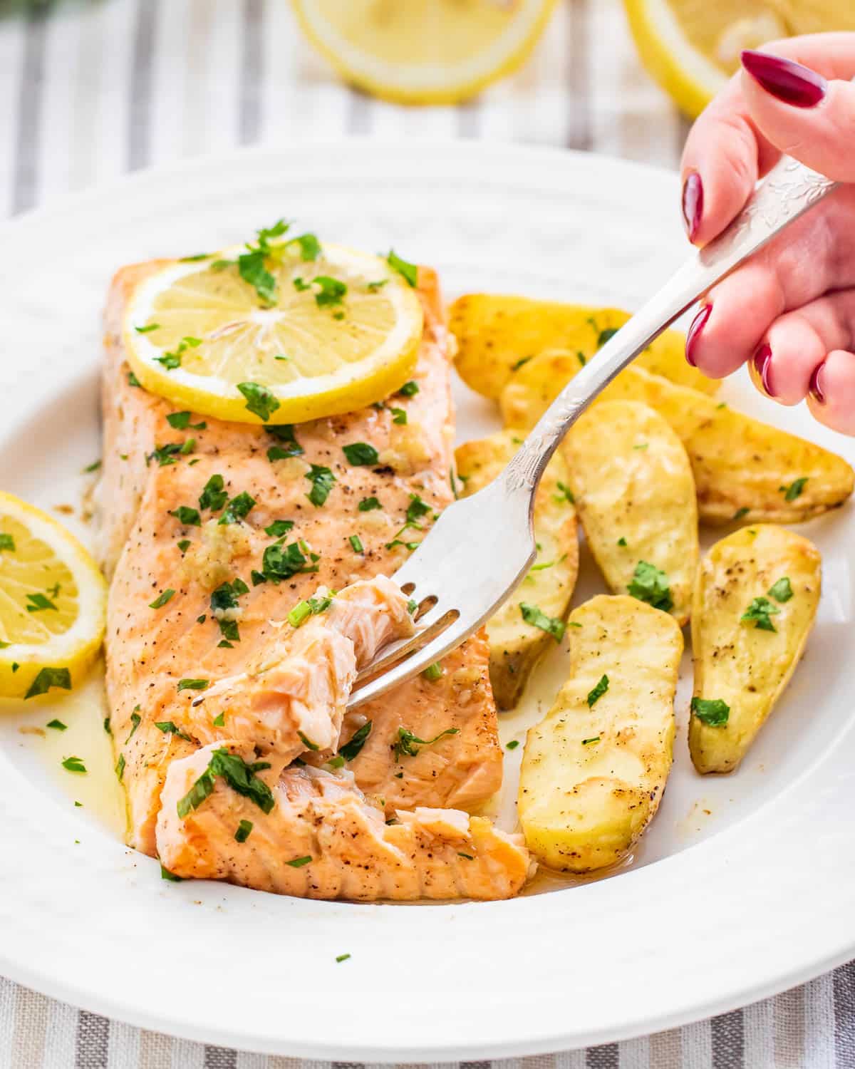 Recipe for Air Fryer Garlic Butter Salmon